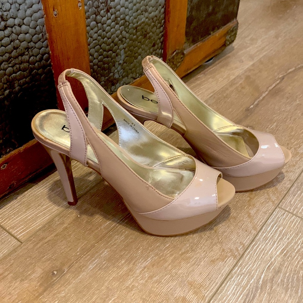 BB platform nude heels